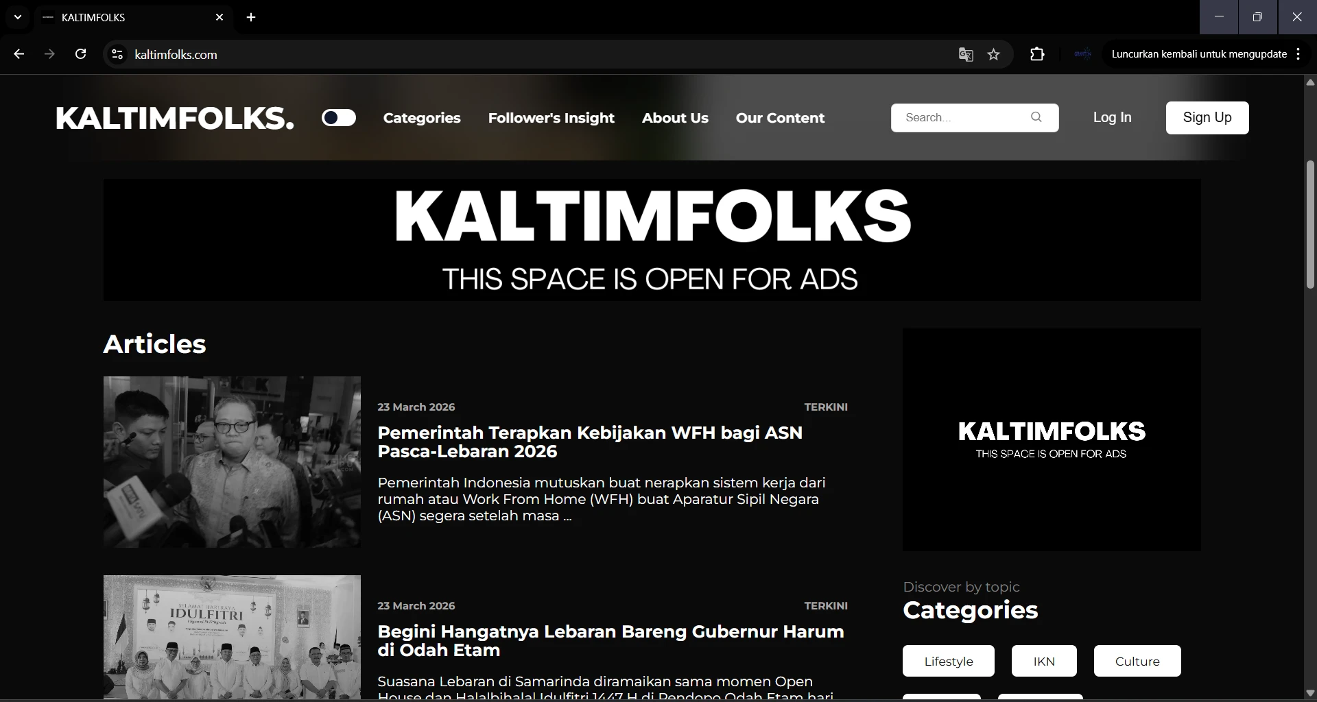 News Website: Kaltimfolks.com